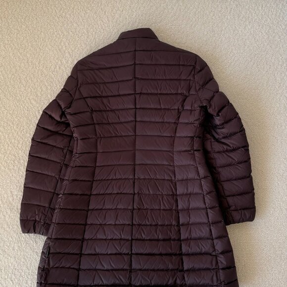 Moncler _ Eggplant Long Thin Puffer Jacket - Picture 9 of 10